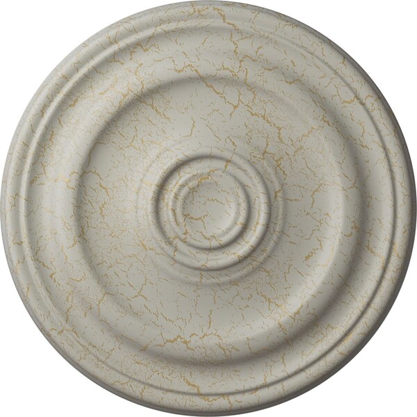 Ekena Millwork Kepler Traditional Medallion (For Canopies up to 3 3/4"), 15 7/8"OD x 1 1/2"P, Pot of Cream Crackle CM16KPPCC - main